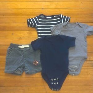 Gray & Navy Ikks & Quince Bundle size 12 mo